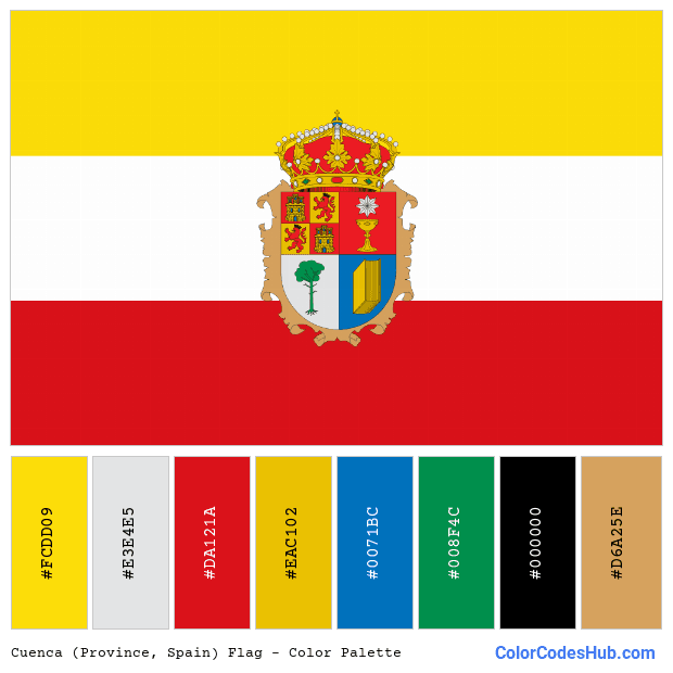 Cuenca (Province, Spain) flag color palette