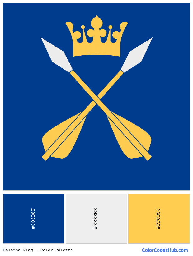 Dalarna flag color palette