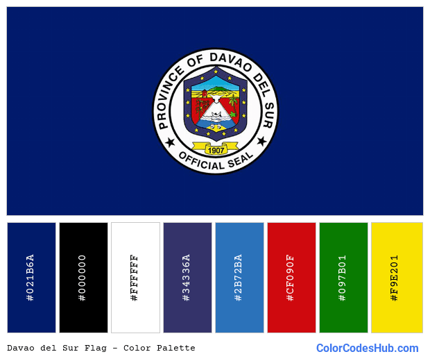 Davao del Sur flag color palette