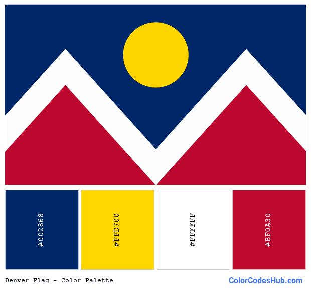 Denver flag color palette