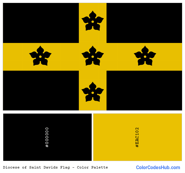 Diocese of Saint Davids flag color palette