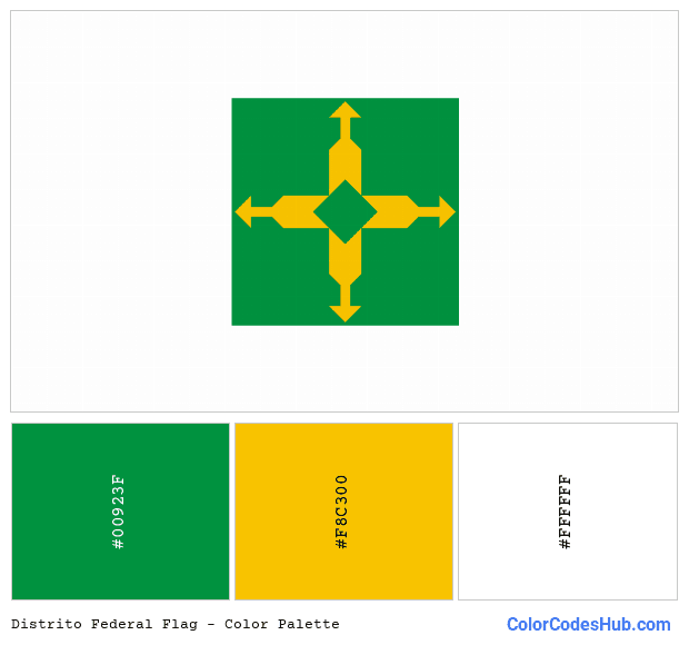 Distrito Federal flag color palette