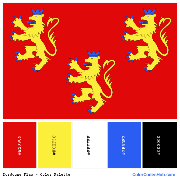 Dordogne flag color palette