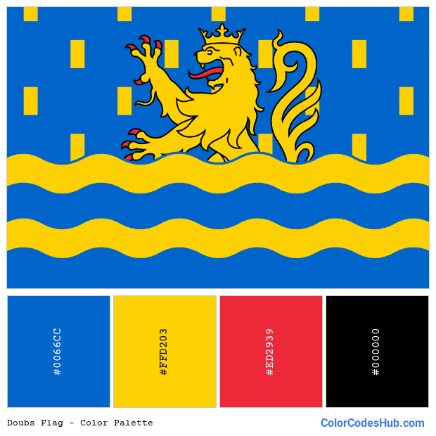 Doubs flag color palette