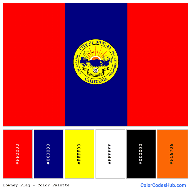 Downey flag color palette