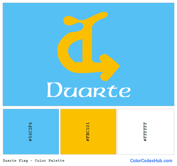 Duarte flag color palette