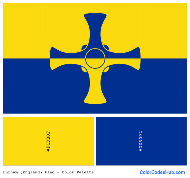 Durham (England) flag color palette