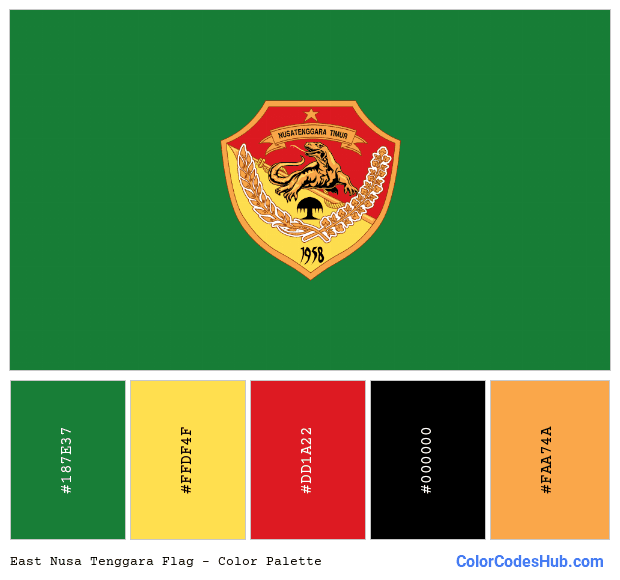 East Nusa Tenggara flag color palette
