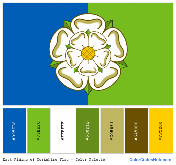 East Riding of Yorkshire flag color palette