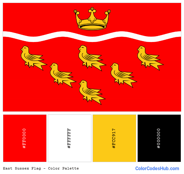 East Sussex flag color palette