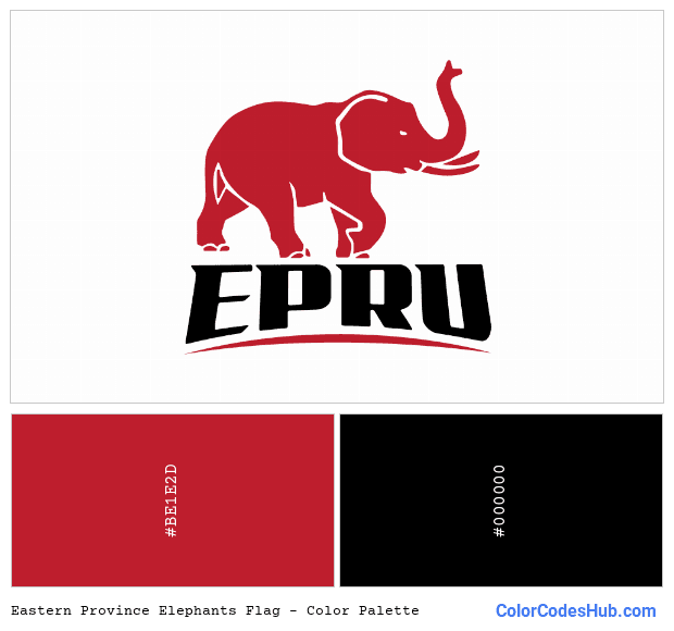 Eastern Province Elephants flag color palette