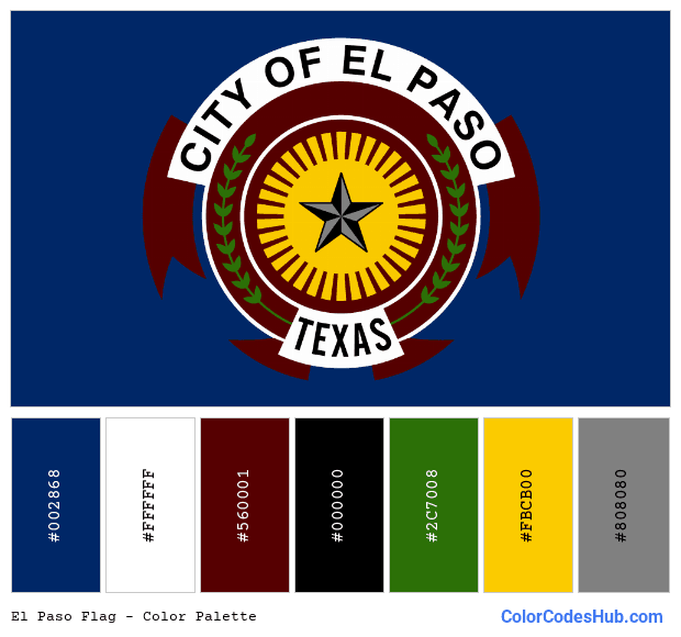 El Paso flag color palette