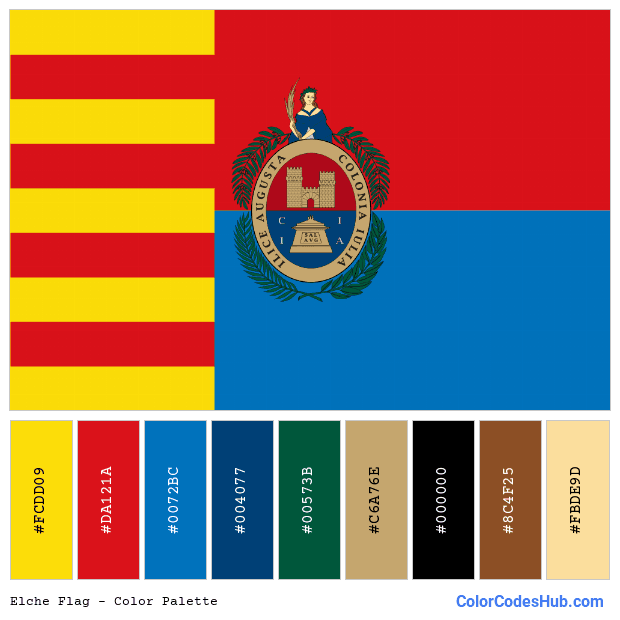 Elche flag color palette