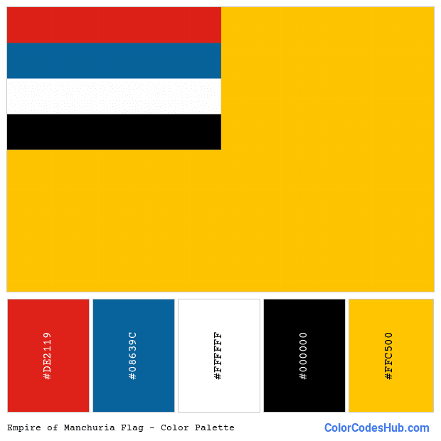 Empire of Manchuria flag color palette