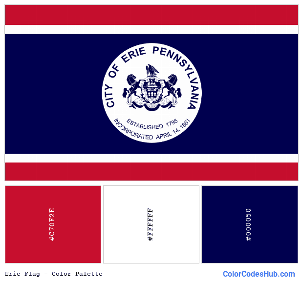 Erie flag color palette