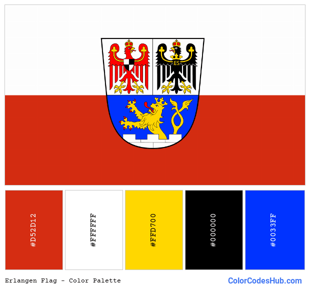 Erlangen flag color palette