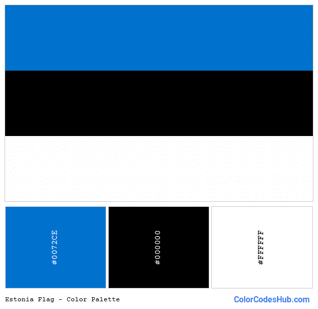 Estonia flag color palette