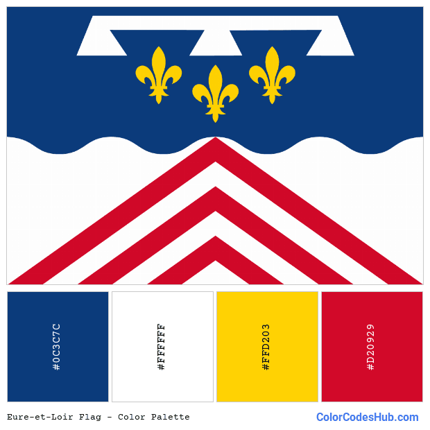 Eure-et-Loir flag color palette