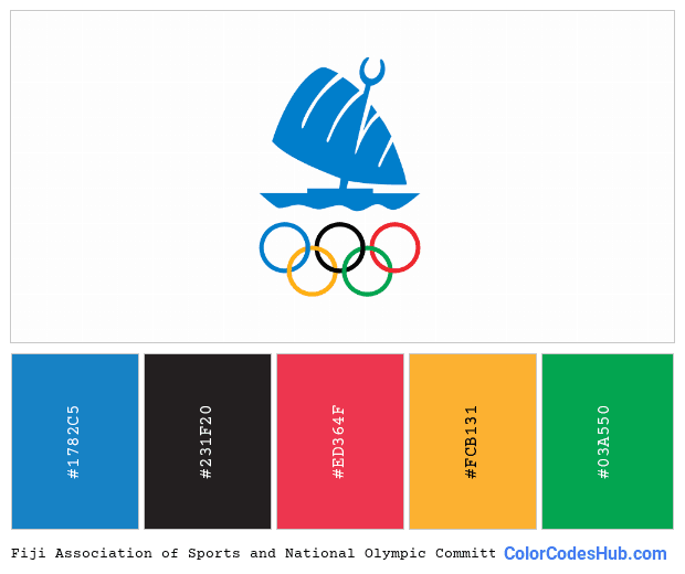 Fiji Association of Sports and National Olympic Committee flag color palette