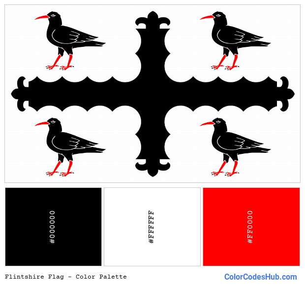Flintshire flag color palette
