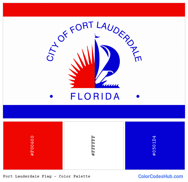 Fort Lauderdale flag color palette