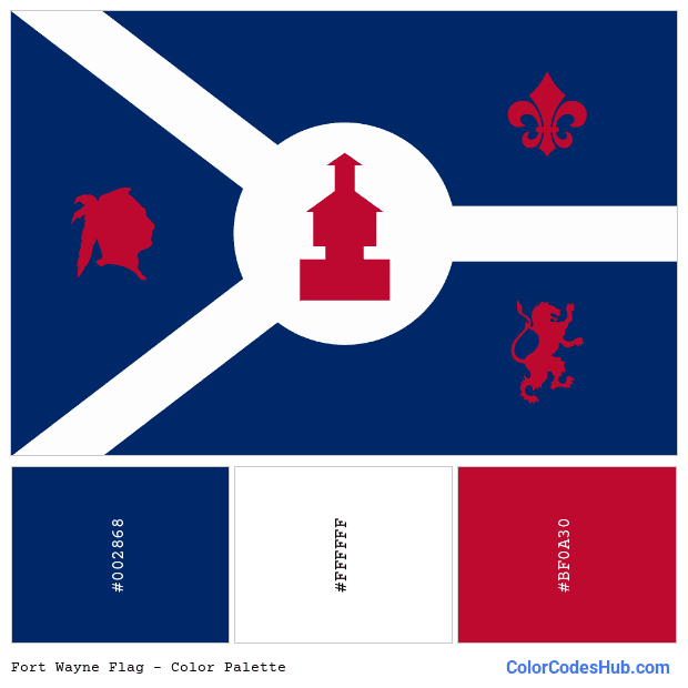 Fort Wayne flag color palette