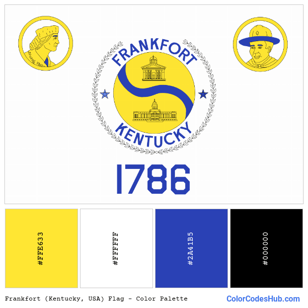 Frankfort (Kentucky, USA) flag color palette