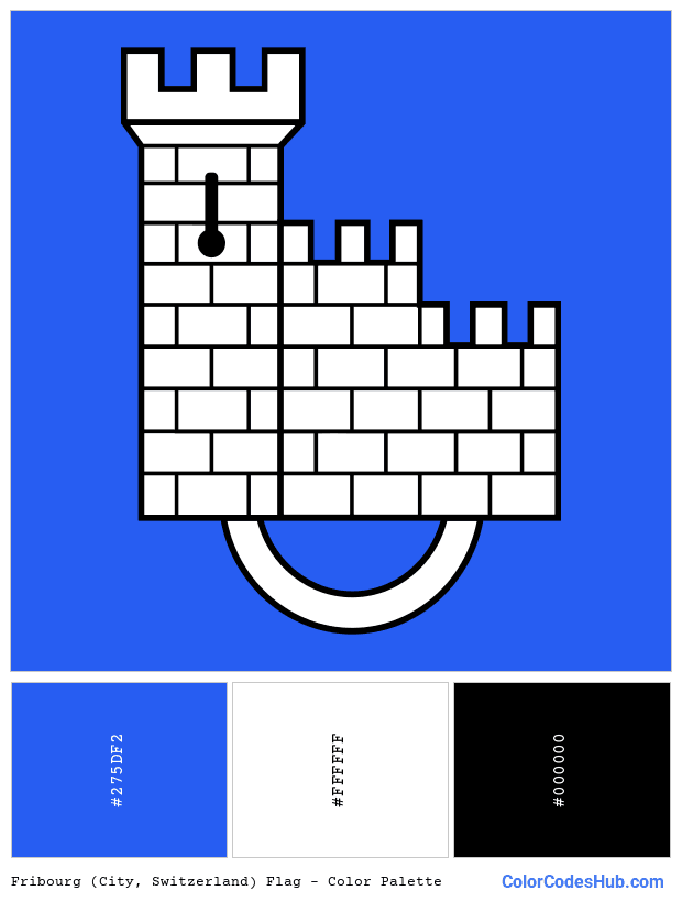 Fribourg (City, Switzerland) flag color palette