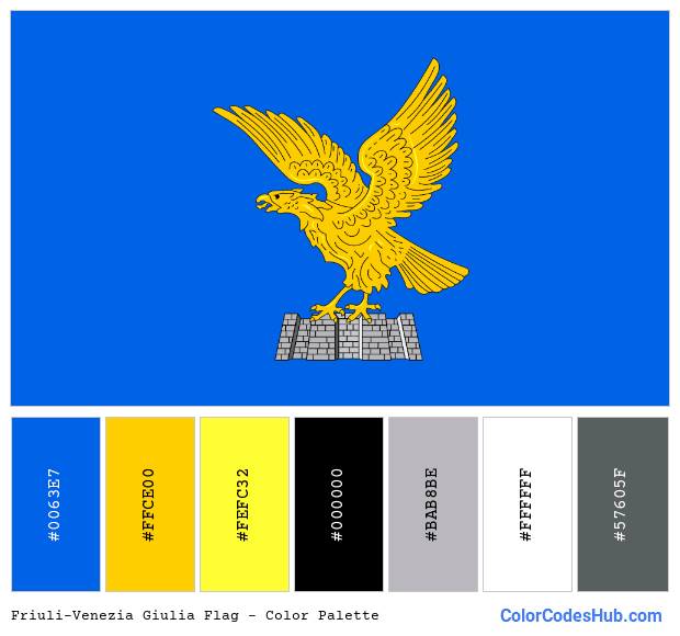 Friuli-Venezia Giulia flag color palette