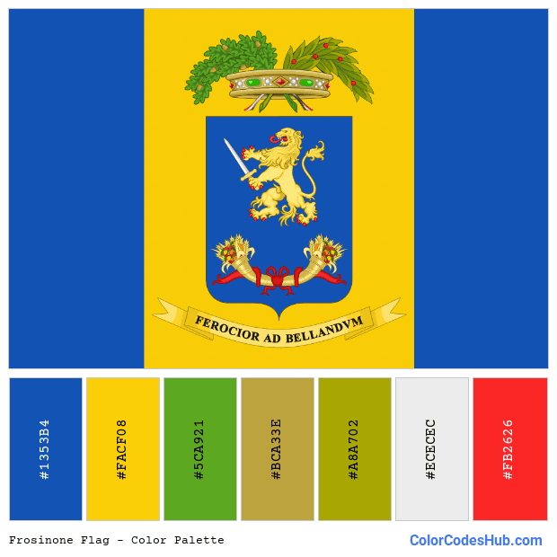 Frosinone flag color palette