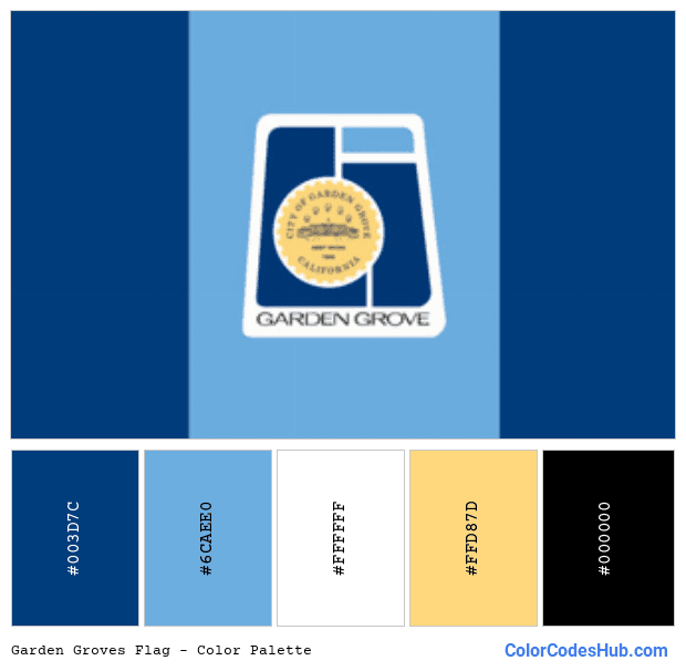 Garden Groves flag color palette