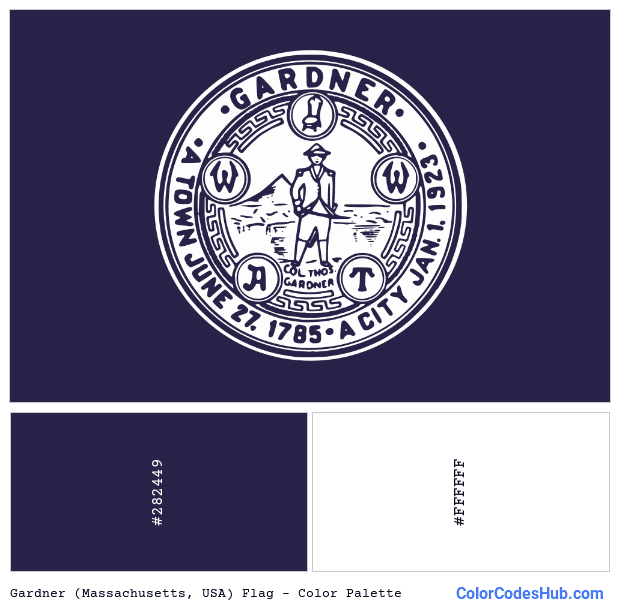 Gardner (Massachusetts, USA) flag color palette