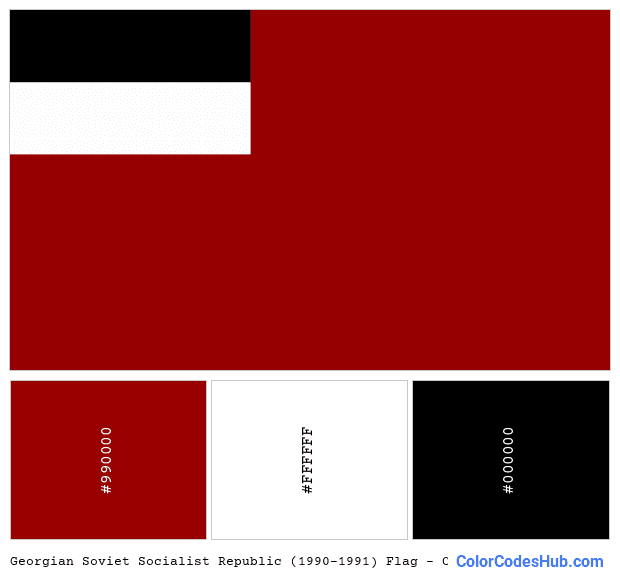 Georgian Soviet Socialist Republic (1990–1991) flag color palette