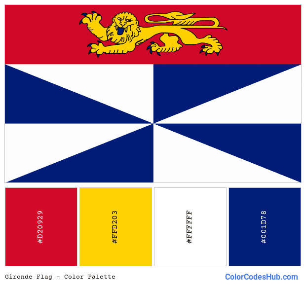 Gironde flag color palette
