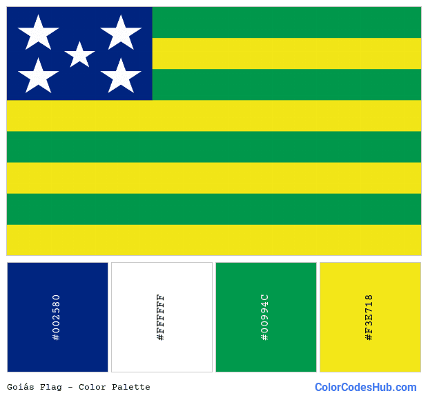 Goiás flag color palette