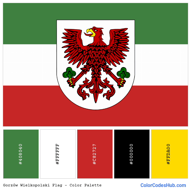 Gorzów Wielkopolski flag color palette