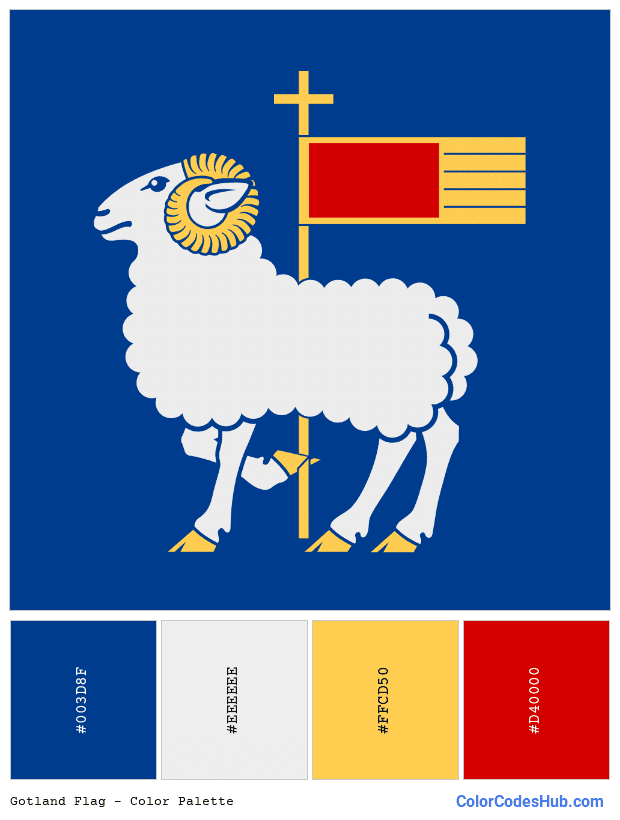 Gotland flag color palette