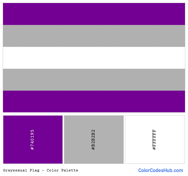 Graysexual flag color palette