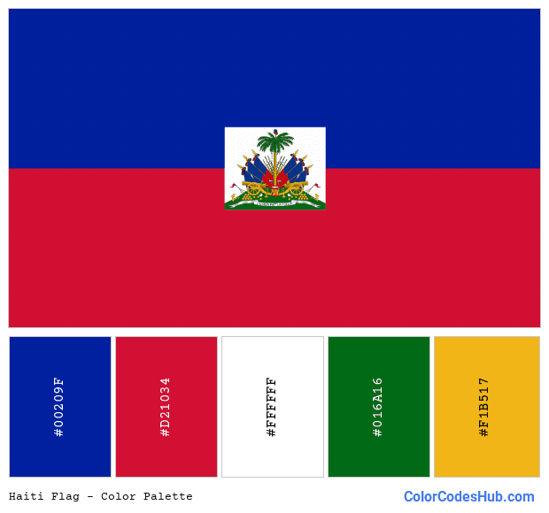 Haiti flag color palette