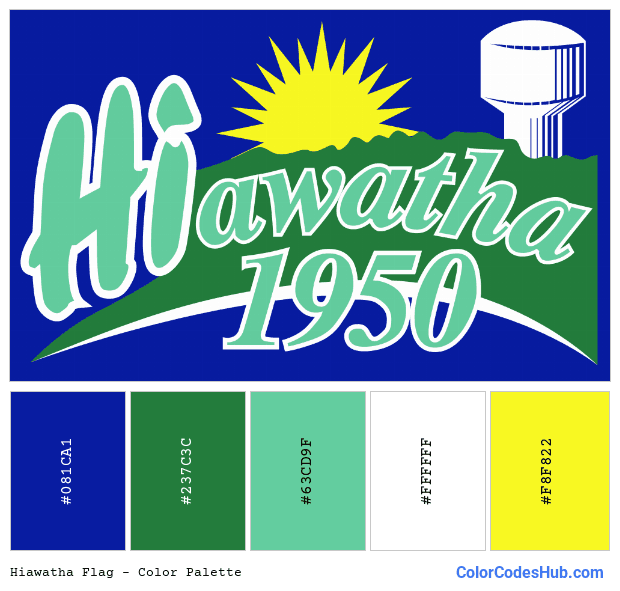 Hiawatha flag color palette