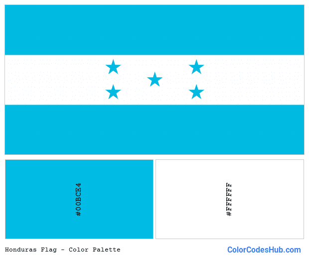 Honduras flag color palette