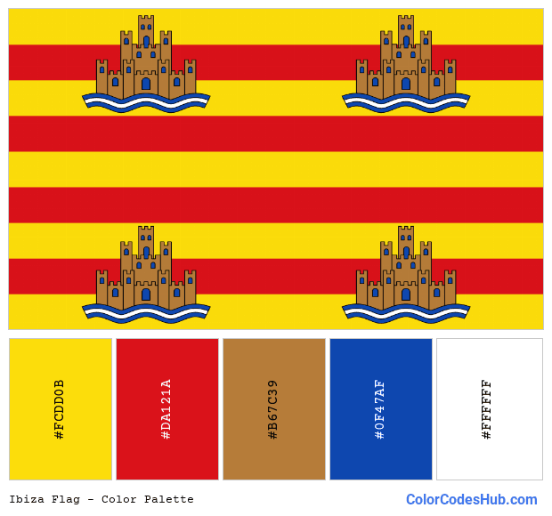 Ibiza flag color palette