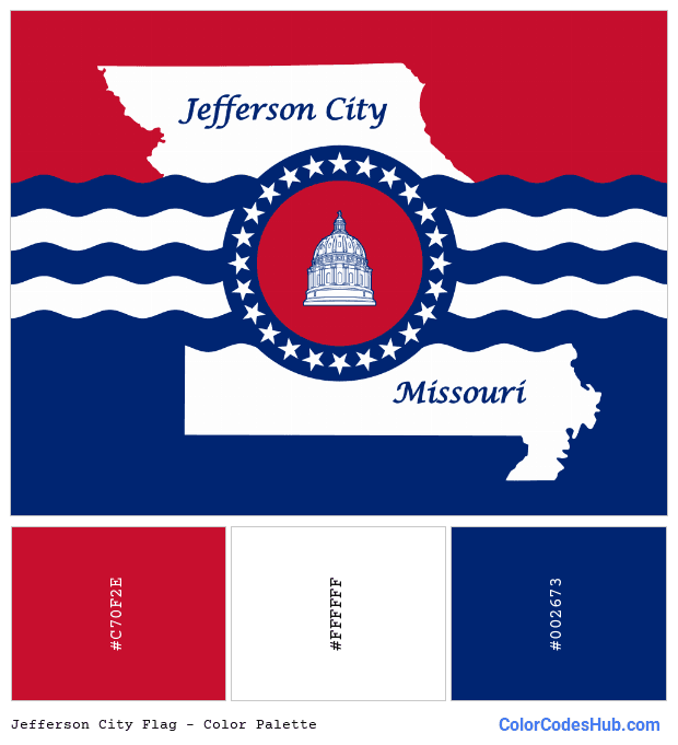 Jefferson City flag color palette
