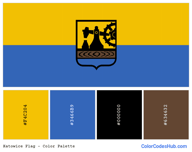 Katowice flag color palette