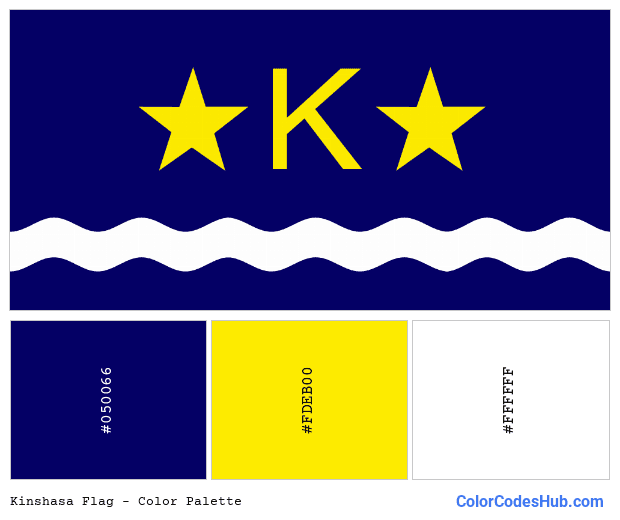 Kinshasa flag color palette