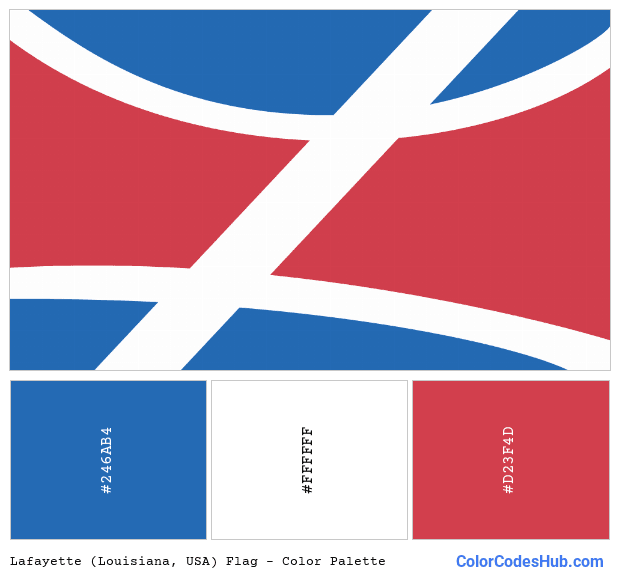 Lafayette (Louisiana, USA) flag color palette