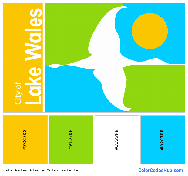 Lake Wales flag color palette