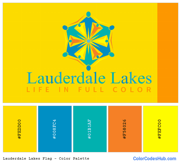 Lauderdale Lakes flag color palette
