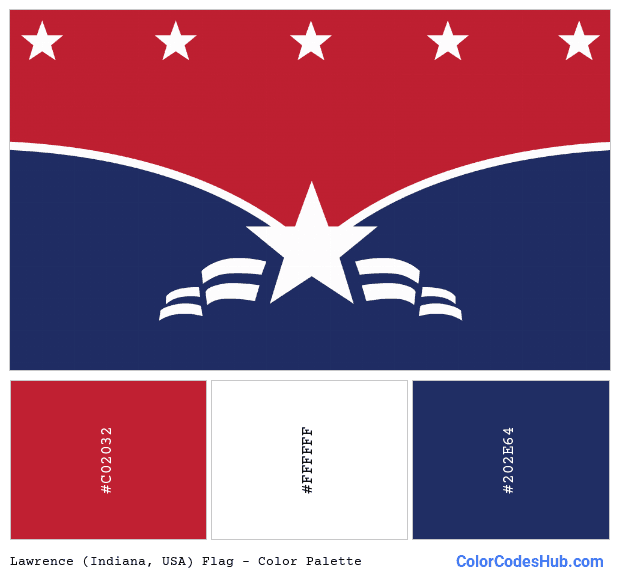 Lawrence (Indiana, USA) flag color palette