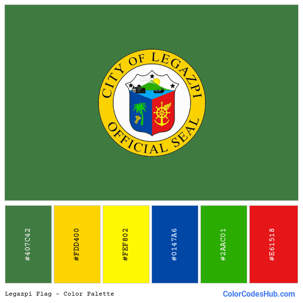 Legazpi flag color palette
